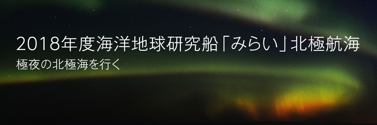 2018年度海洋地球研究船「みらい」北極航海 ―極夜の北極海を行く―