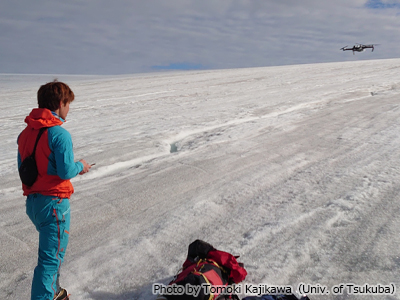 Observation of surface conditions by aerial drone photography