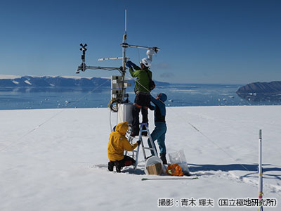 SIGMA-Bサイトの自動気象観測装置設置風景