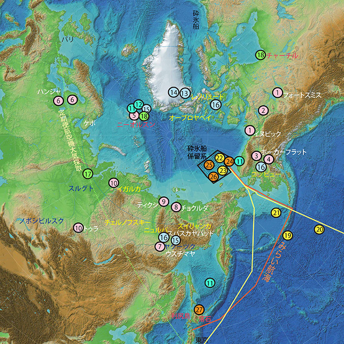 2014年 観測予定地図