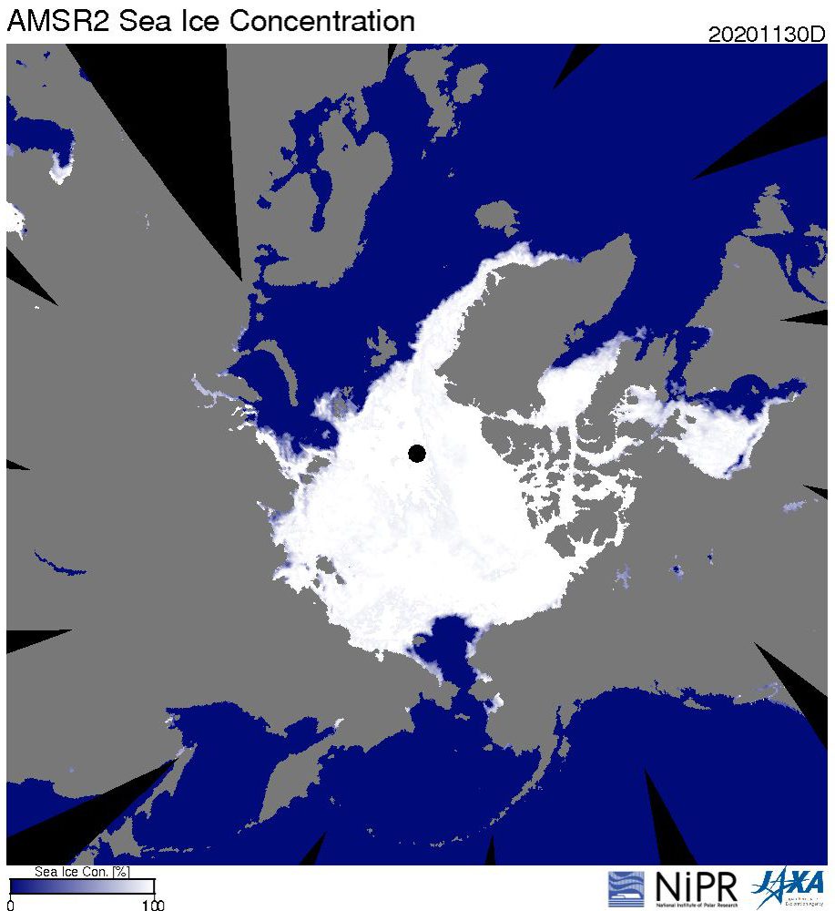 2020年11月30日海氷分布図
